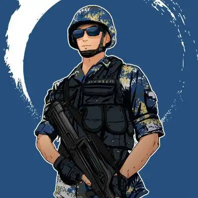 手绘动漫帅气军人头像图片