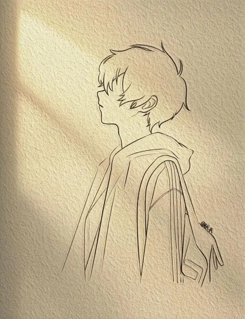男生头像# #男头# #侧脸# #寻找小红书绘画大神# #画画的日常# #简笔