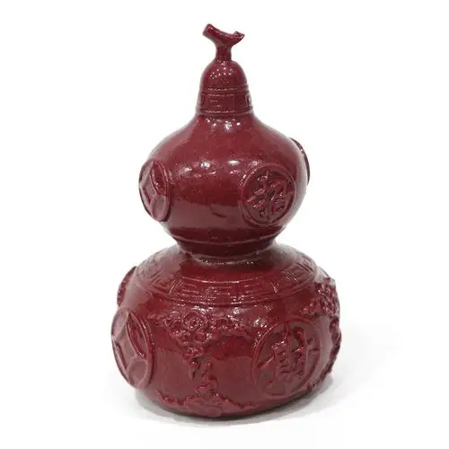 葫芦天然开光朱砂摆件转运辟邪紫金风水摆台摆件