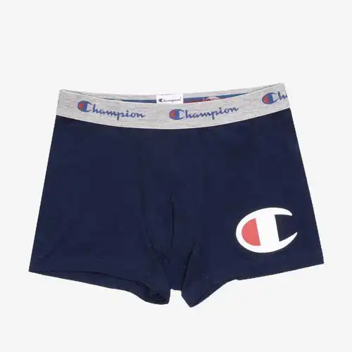 champion冠军内裤男官平角舒适灰色串标四角经典平角裤