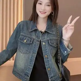 名峥小个子外套2024新款女春秋短款牛仔季今年流行时尚上衣夹克开衫