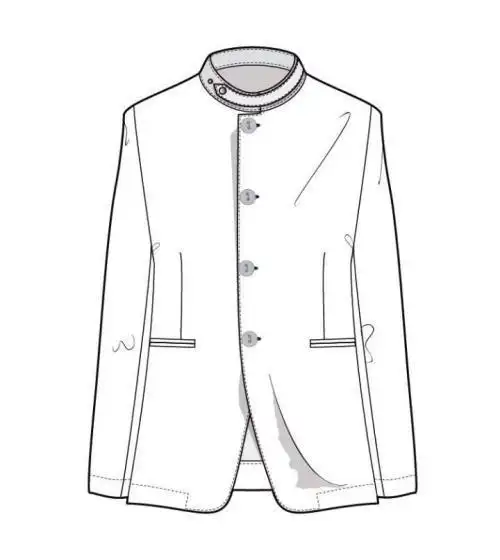 立领衬衫简笔画