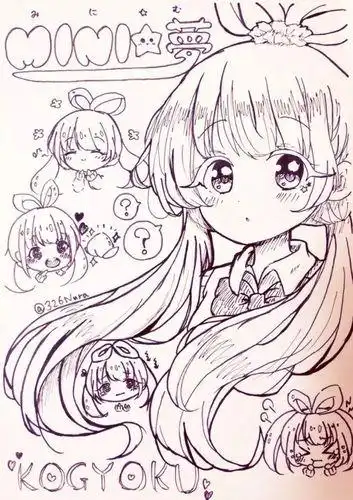 动漫美少女可爱简笔画 动漫美少女可爱简笔画古装