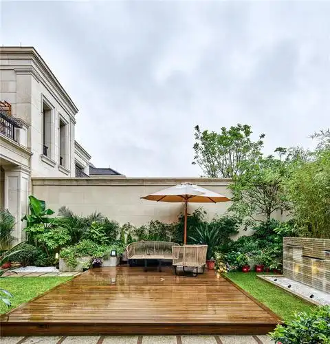 混搭风格别墅装修庭院设计_齐家网装修效果图