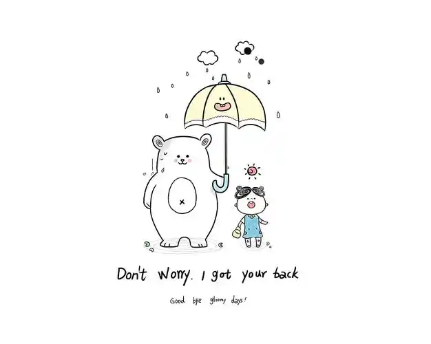 简洁可爱手绘治愈系插画