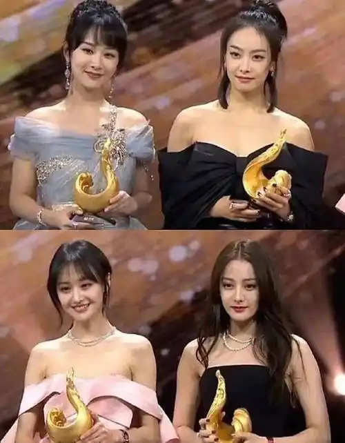 明星同框合照,"头小"成赢家,倪妮脸大吃亏,董洁一脸疲倦_杨紫_五官