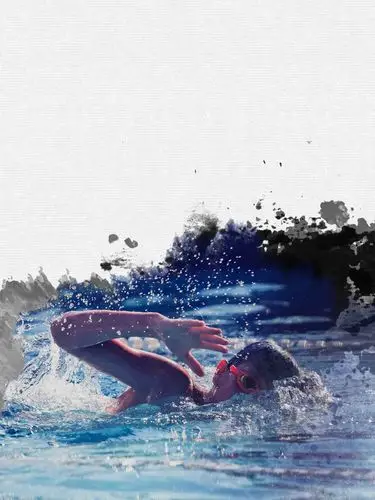 儿童游泳培训班招生宣传海报背景模板