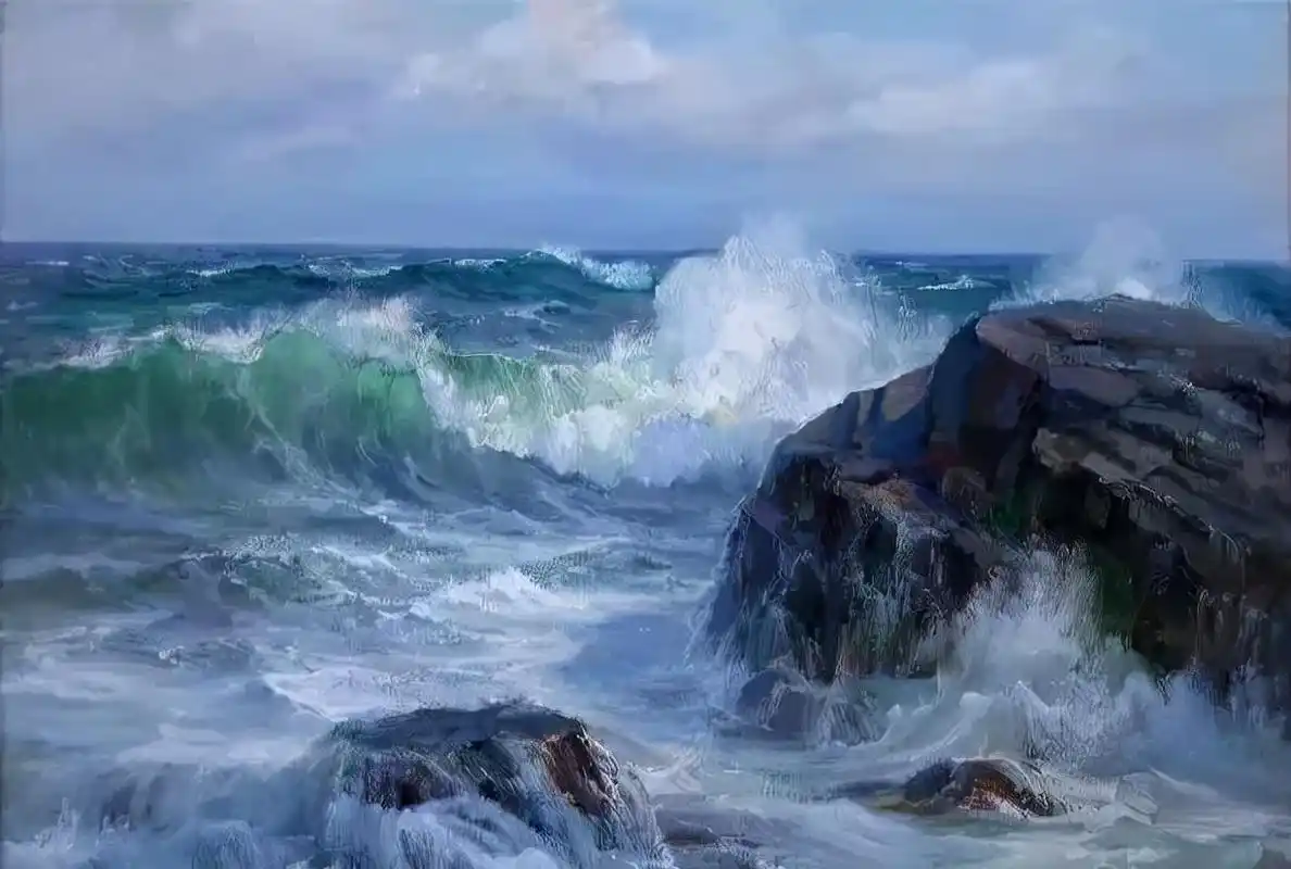看到这位画家的海景作品,有了扬帆起航星辰大海的冲动charles vickery