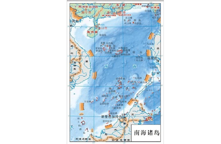 南海地图中国南海地图现状南海诸岛地图