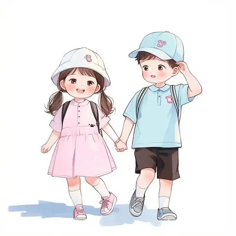 兄妹和姐弟萌娃漫画头像.#亲子头像 #卡通头像 #一起换头像 - 抖音