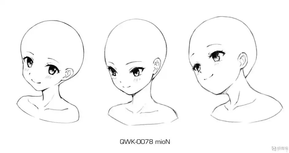 作业:动漫人物头部仰视,俯视的画法训练 - qwk-0078 澪音 - 轻微课