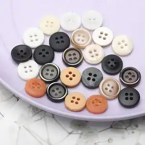 纽扣圆形四眼衬衫扣子高档衣服上衣衬衣小扣子男女衣角领口开衫扣