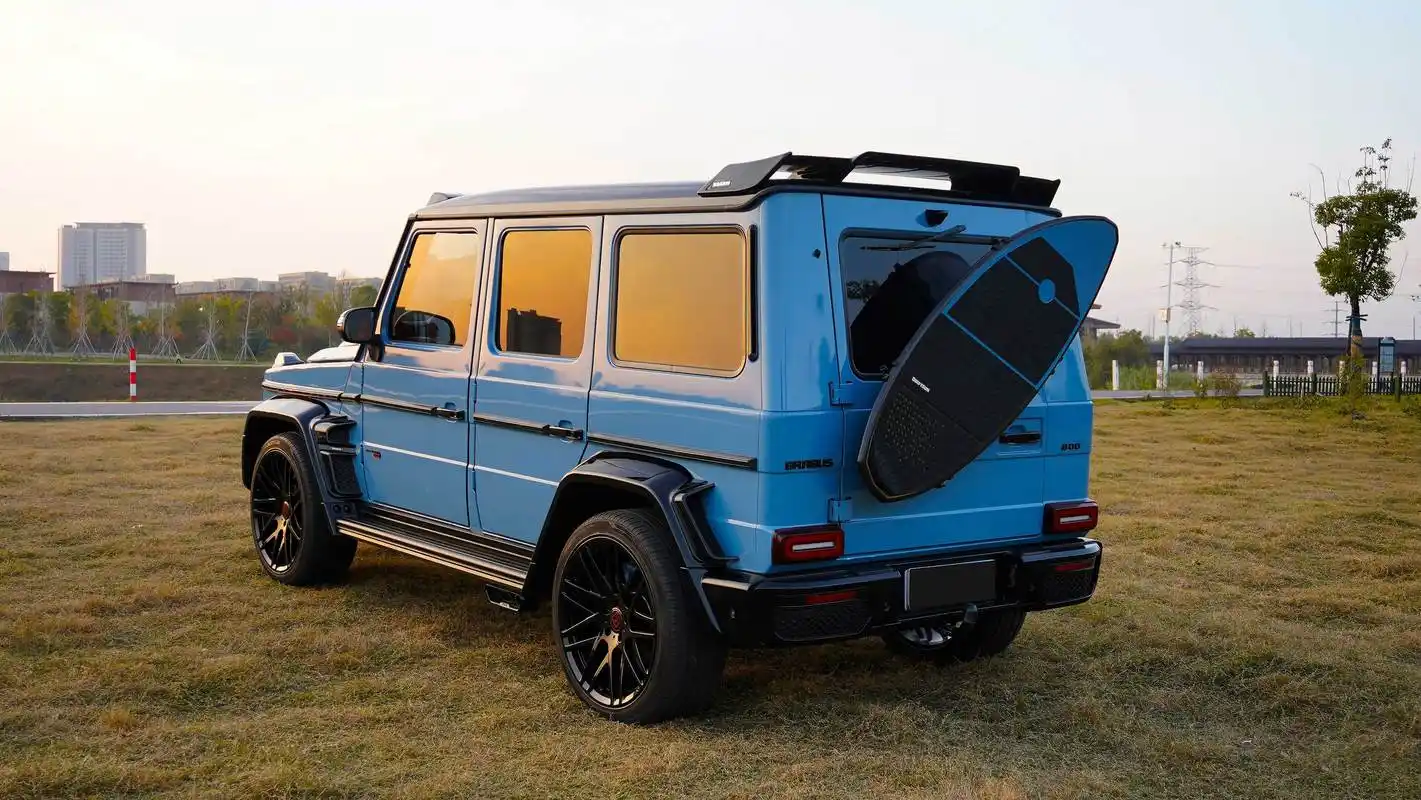 「瓷器蓝熊猫版双拼色」老款奔驰g500升级巴博斯外观