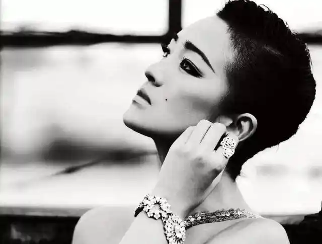 原创巩俐戴奢华珠宝征战戛纳红毯霸气十足新晋谋女郎望而却步