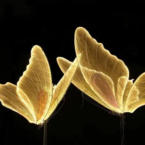 婚庆道具铁艺发光蝴蝶挂件吊顶装饰婚礼t台路引迎宾舞台吊灯摆件特大