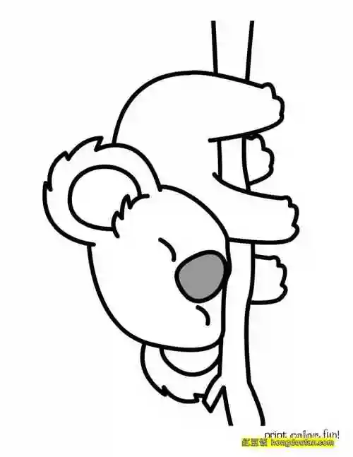 10张卡通考拉手绘卡通儿童简笔画