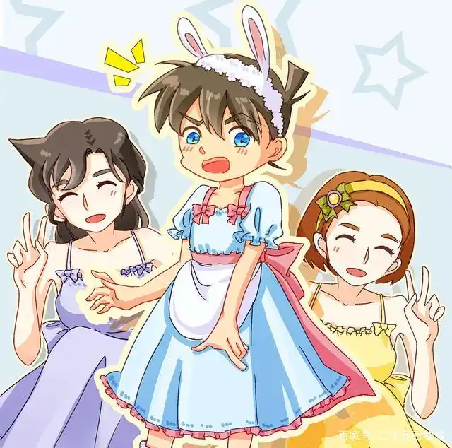 名柯中男性集体女装,基德琴酒装扮最美,小五郎和平次令人捧腹