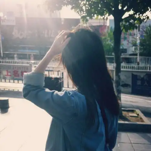 女生背影唯美图片500x500分辨率头像