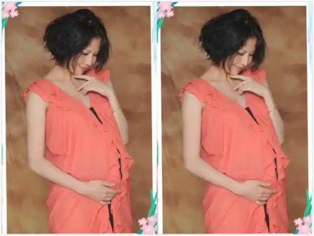 张晋晒老婆最美孕照蔡少芬8年高龄生3胎怀儿子时肚子最大