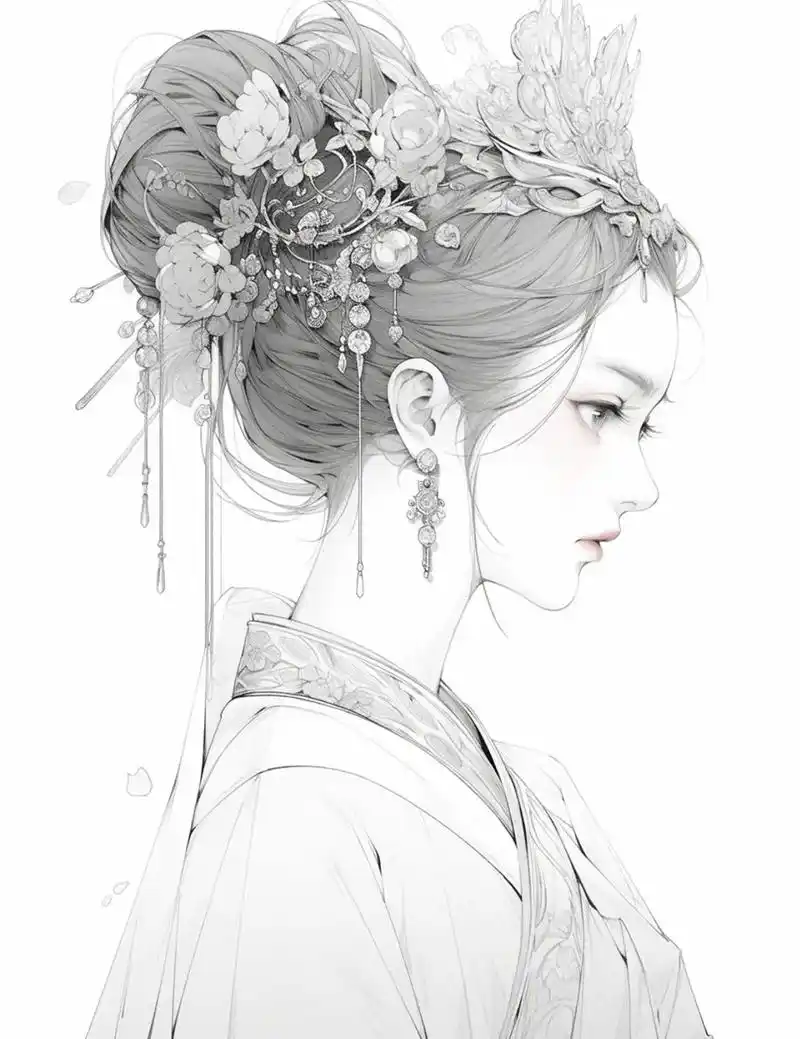 古装仙女插画图集 #纯手绘 - 抖音