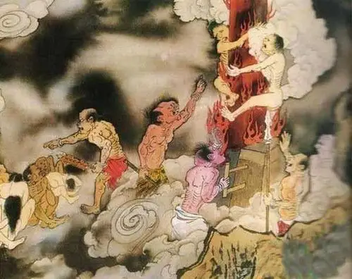 十八层地狱图解 第六层:铜柱地狱