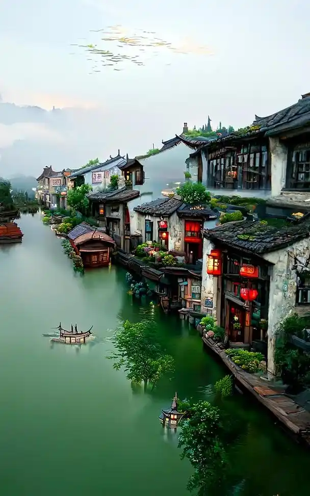 梦回江南烟雨中,江南水乡风景.我本无意入江南,陷入. # - 抖音