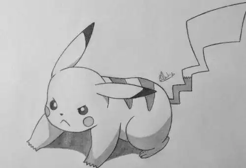皮卡丘铅笔画步骤