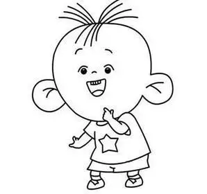 儿童人像简笔画正面侧面