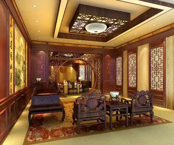 潇湘会馆中式风格装修效果_设计的_的设计_空间