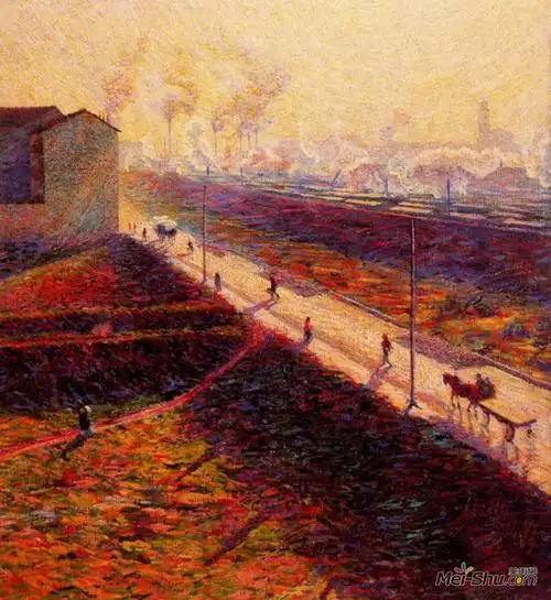 umberto boccioni翁贝托·薄邱尼油画7240《早晨》翁贝托·薄邱尼