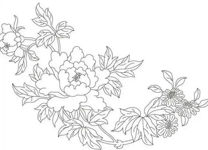 牡丹花简笔画素材牡丹花图片简笔画儿童简笔画牡丹花富贵牡丹花简笔画