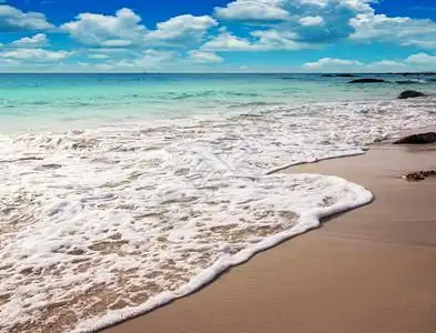 沙滩上的浪花图片素材