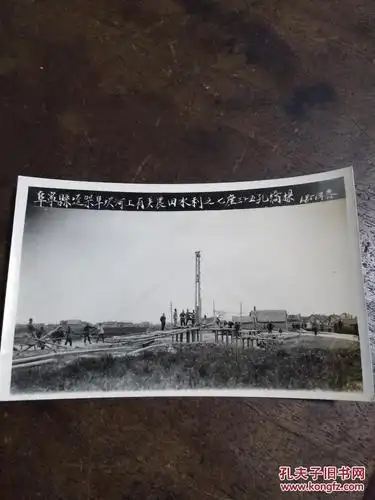 1951年春历史资料照片阜宁县迳架河上有关农田水利之七座三十五孔桥梁