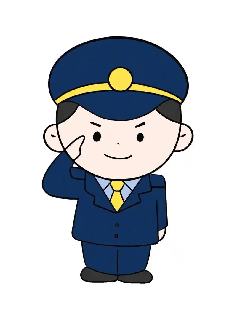 简笔画  警察.#简笔画 #亲子简笔画 #跟着抖音学画画 # - 抖音