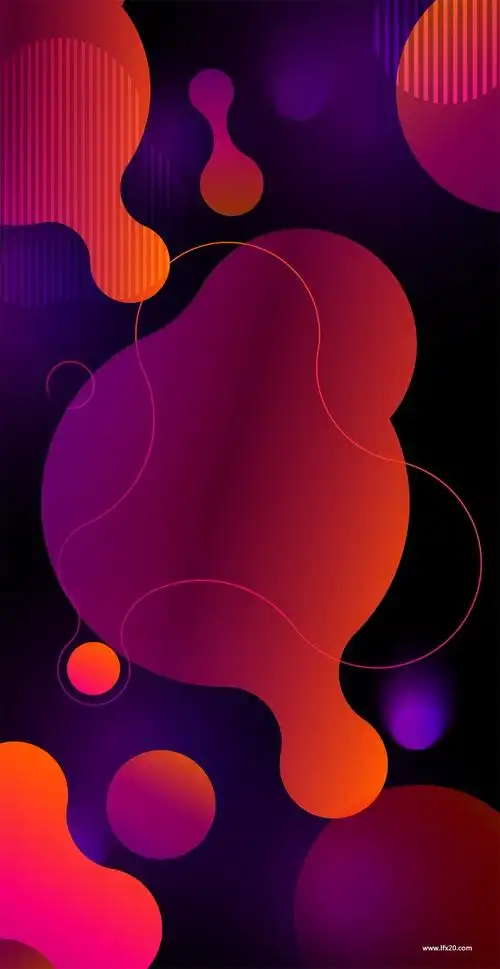 时尚潮流几何图形渐变液体分子细胞海报背景ai矢量素材