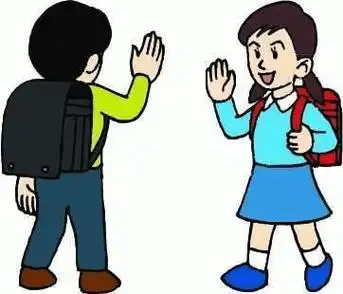 打招呼的人简笔画大声问好的简笔画打招呼的小女孩人物简笔画英语打