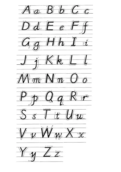 26个英文字母手写体