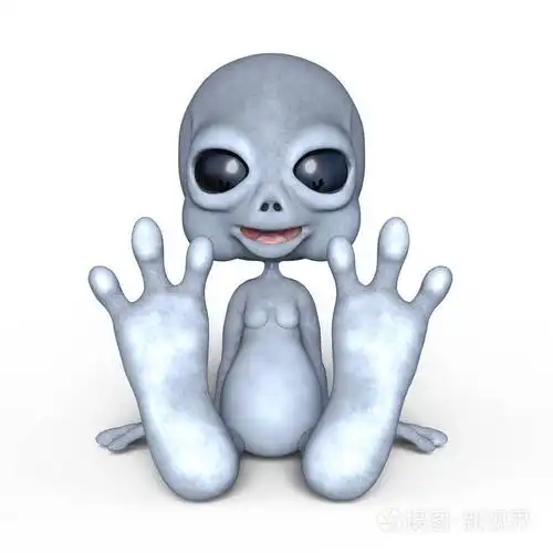 一个婴儿外星人3dcg渲染