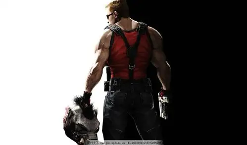 动漫人物 游戏壁纸 男人 男人背影 红背心 肌肉男 动漫壁纸 动漫动画