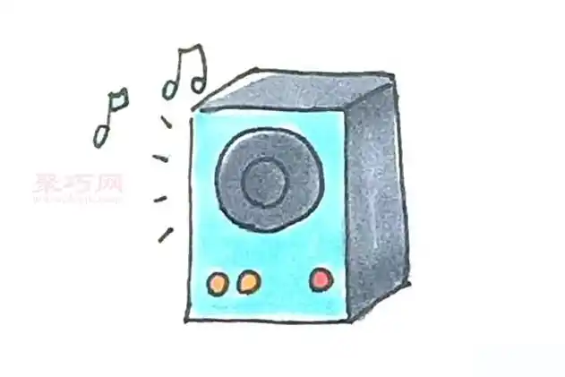 7步画音响简笔画 小朋友们快来学!