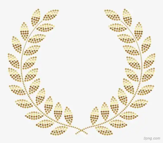 麦穗徽章png素材透明免抠图片-标徽logo