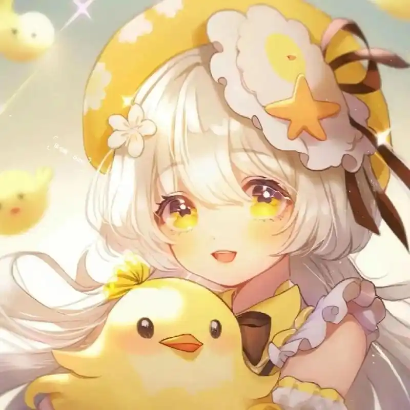 绝美女生动漫头像 礼貌拿图谢谢