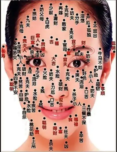 女性脸部痣相图解大全 女性脸部痣相图解大全(男人面部最好的痣) 相术