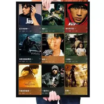 周杰伦拼图相框周杰伦专辑拼图1000片出道20周年专辑纪念带相框周边