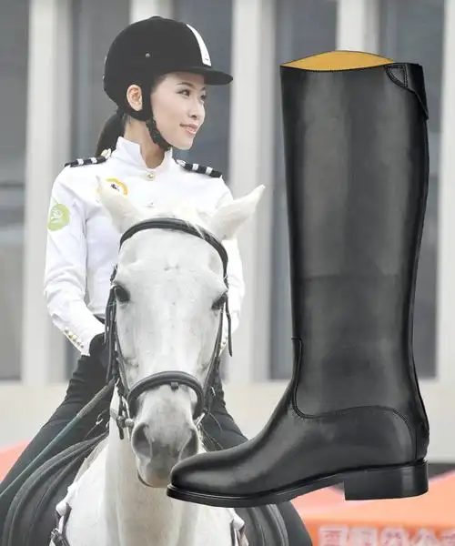 男士马靴长筒靴18春秋新款韩版骑士皮靴男后拉链靴子马术高筒靴