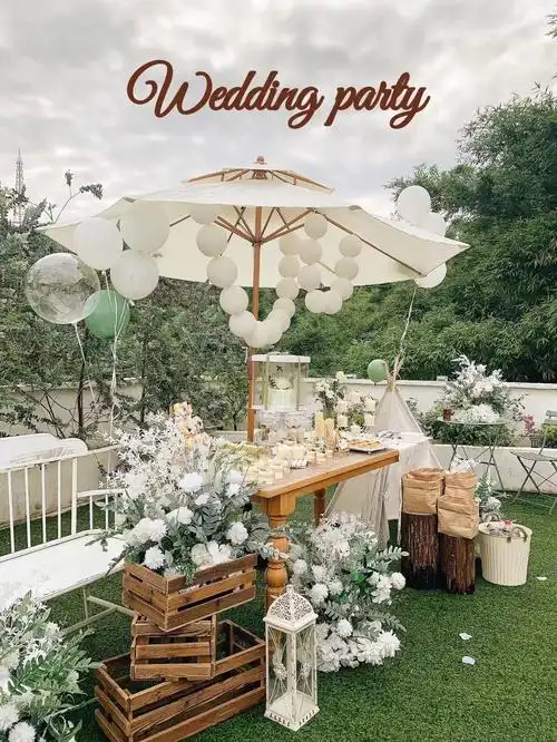 ins风森系复古花园型婚礼派对