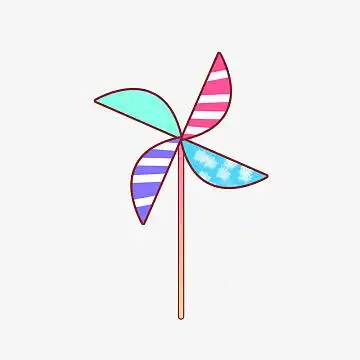 六一儿童节玩具小风车卡通元素