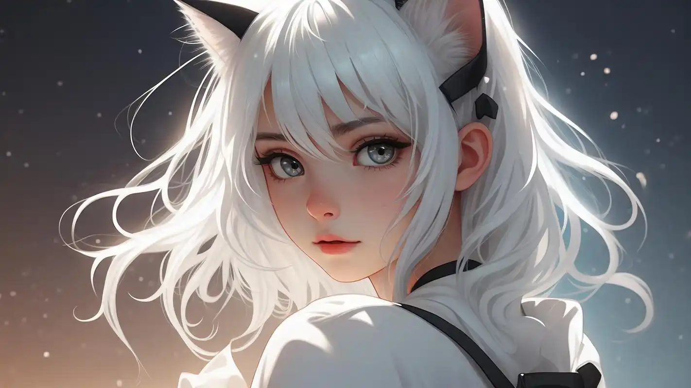 二次元猫耳女生,可可爱爱93