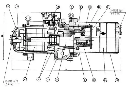 半封闭型螺杆压缩机结构图_德蒙空压机配件网-正品空压机配件销售平台