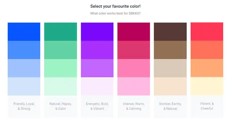 选择自己喜欢的颜色,跟字型一样每个调色盘底下都会有色彩描述.